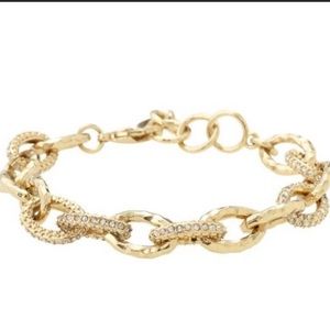 Stella & Dot Christina-Link Pave Bracelet Gold